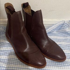 Women Brown Leather Chelsea Boots 8.5